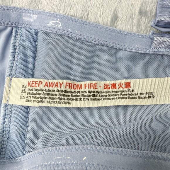 Free People Sierra Bandeau Rain Pastel Blue Coastal Preppy Bra Size Small NEW - Picture 9 of 11